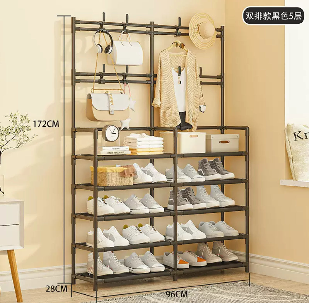 ORGANIZADOR ZAPATERO PERCHERO DOBLE 5 NI