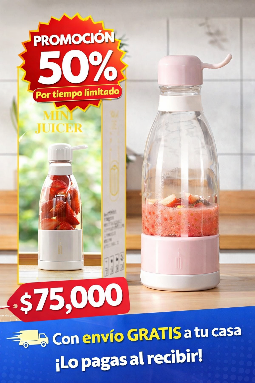 Mini licuadora portátil mini juice MNJ-0